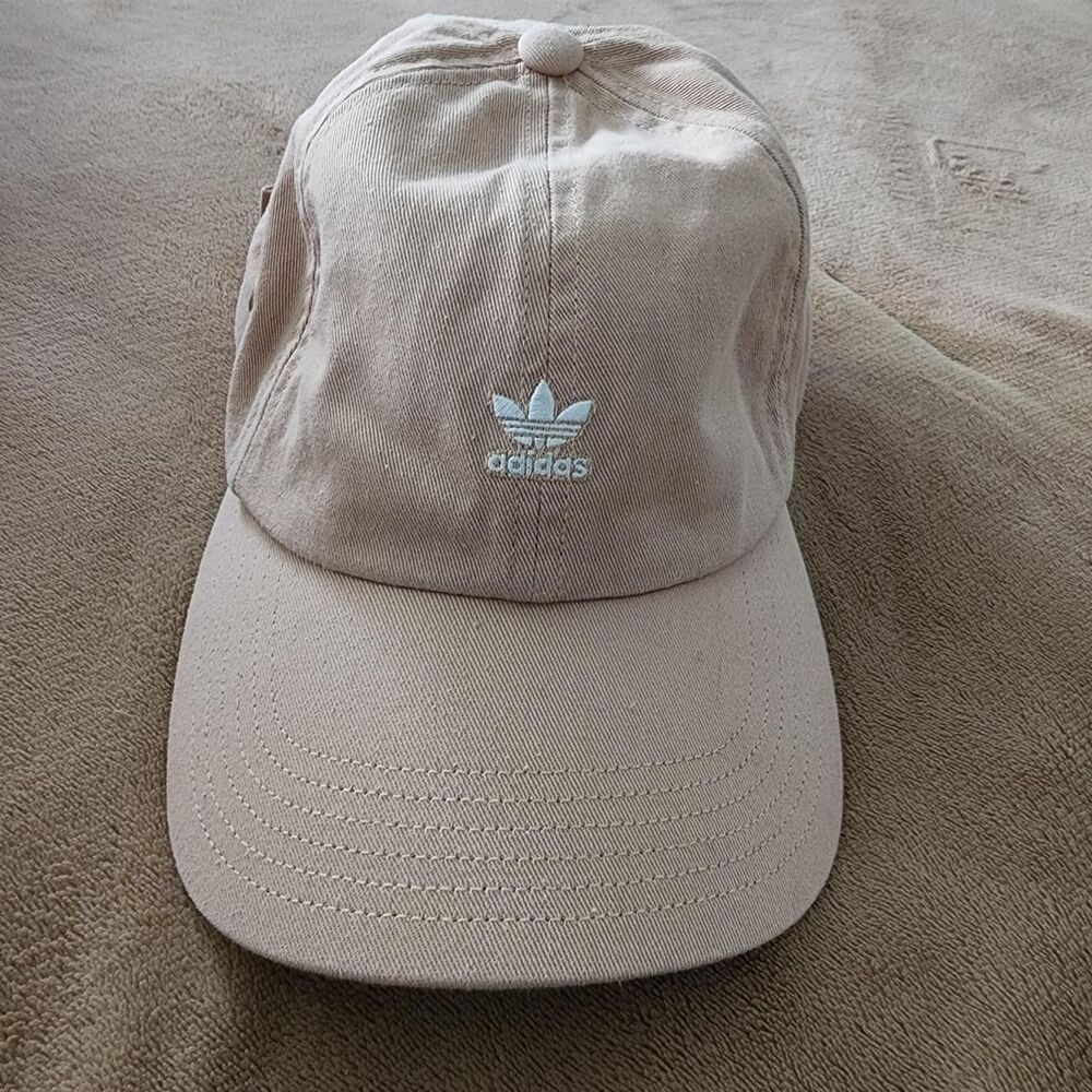 Adidas Originals Women's Relaxed Mini Logo Hat Beige/Tan Adjustable Cap
